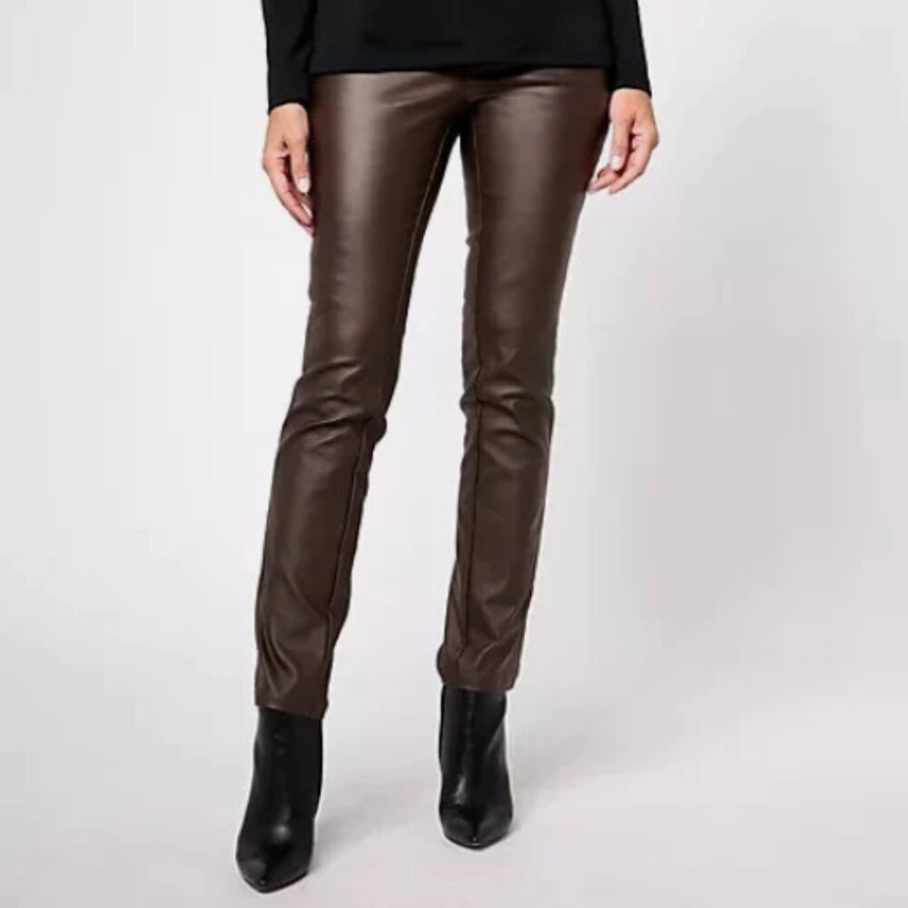 Jingle Belles Kim Gravel Coated Twill Straight Pant-Espresso-Tall 8-NEW-A623304
